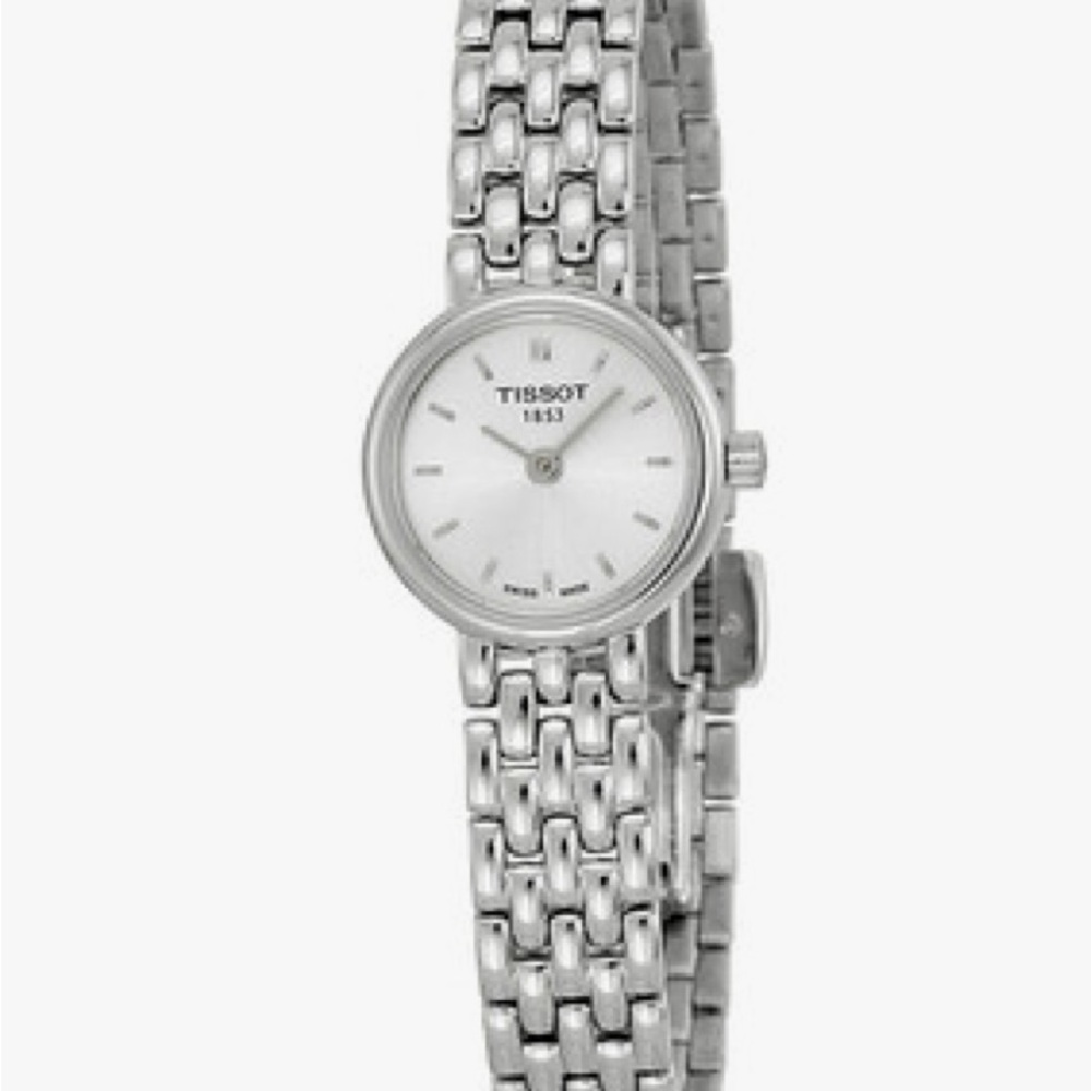 Tissot Silver Watch with Stainless Steel Bracelet and Minimalist Design